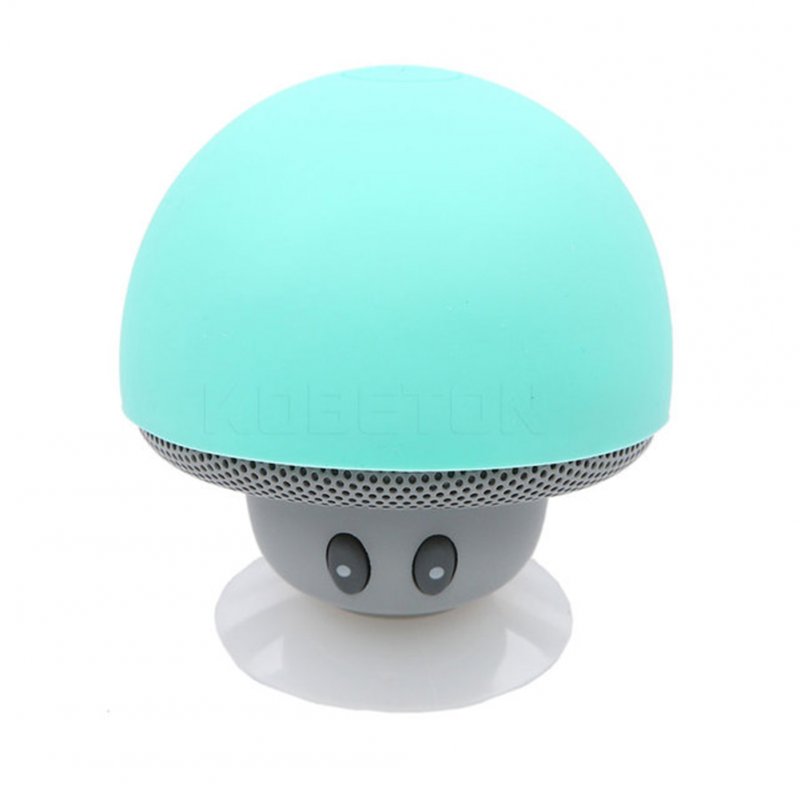 Waterproof Mini Wireless Bluetooth-compatible  Speaker Portable Mushroom-shaped Speaker Rechargeable Hands Free Music Player Light green