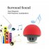 Waterproof Mini Wireless Bluetooth compatible  Speaker Portable Mushroom shaped Speaker Rechargeable Hands Free Music Player Red