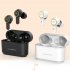 Waterproof S16 Bluetooth compatible  Earphones Ergonomic Silicone Soft Cover Sports In ear Stereo Tws Headset Wireless Headphones White