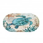 Waterproof Safety Shower Bath Mat with Suction Cup Non-slip Floor Mat for Hotel Bathroom <span style='color:#F7840C'>Bathtub</span> Kitchen Pad Sea turtle_35 * 70CM