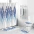 Waterproof Shower  Curtain 180 180cm Non slip Rug Toilet  Lid  Cover Bath  Mat For Bathroom yul 1714 Lingge