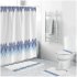 Waterproof Shower  Curtain 180 180cm Non slip Rug Toilet  Lid  Cover Bath  Mat For Bathroom yul 1715 Lingge upper and lower shower curtain