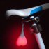 Waterproof Silicone Bicycle Taillight Rear Lights Heart Shape Night Warning LED green