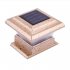 Waterproof Solar Pillar Lamp for Outdoor Gate Fence Wall Courtyard Cottage Park  Warm yellow light
