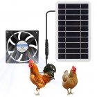 Waterproof Solar Powered Exhaust Fan, 2W Solar Panel With Exhaust Fan, Cooling Ventilation For Greenhouse, Shed, Chicken Coop, Garage, Small Space As shown