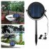 Waterproof Solar Standing Water Fountain for Aquarium Fountains Pond Pool Spout Patio Garden