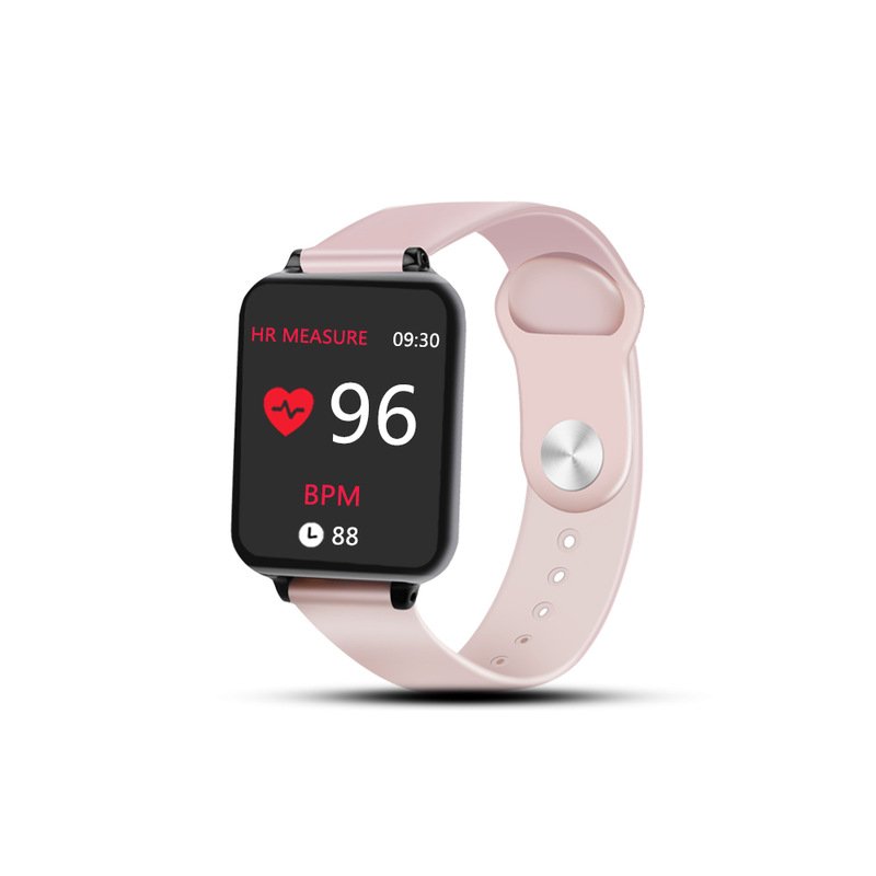 Waterproof Sports Smartwatch Heart Rate Monitor Blood Pressure Functions for Women Men Kid Pink