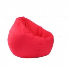 Waterproof Stuffed Animal Storage Toy Bean Bag Solid Color Oxford Chair Cover Large Beanbag filling is not included  red 60X65CM