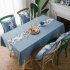 Waterproof Table  Cloth Decorative Fabric Embroidery Table Cover For Outdoor Indoor Blue flower embroidery 135 180cm