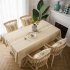 Waterproof Table  Cloth Decorative Fabric Embroidery Table Cover For Outdoor Indoor Beige stone embroidery 135 200