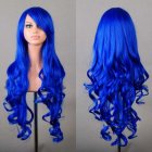 Wavy Hair Cosplay Long Wigs for Women Ladies Heat Resistant Synthetic Wig Royal blue