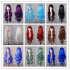 Wavy Hair Cosplay Long Wigs for Women Ladies Heat Resistant Synthetic Wig Roll gold