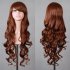 Wavy Hair Cosplay Long Wigs for Women Ladies Heat Resistant Synthetic Wig brown