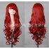 Wavy Hair Cosplay Long Wigs for Women Ladies Heat Resistant Synthetic Wig Smoke pink