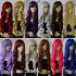 Wavy Hair Cosplay Long Wigs for Women Ladies Heat Resistant Synthetic Wig Roll black