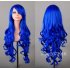 Wavy Hair Cosplay Long Wigs for Women Ladies Heat Resistant Synthetic Wig Roll black