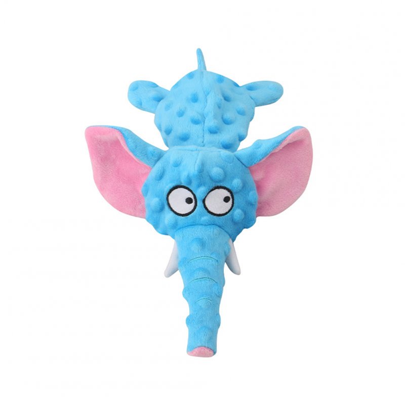 Pet Elephant Shape Plush Toy With Crinkle Paper Bite Resistant Squeaky Toys Teething Chew Toy For Small Medium Large Dogs Cats 