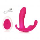 Wearable Massager Wearable Sex Toy For Women, For Ladies Invisible Vibrator Waterproof Powerful Vibration, USB Rechargeable Wireless Remote Control rose Red