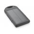 Weatherproof  dustproof and shockproof Solar Powered Charger features a 12000mAh Lithium Battery and Dual USB Output for charging multiple devices