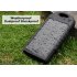 Weatherproof  dustproof and shockproof Solar Powered Charger features a 12000mAh Lithium Battery and Dual USB Output for charging multiple devices
