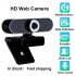 Webcam HD Web Camera Web Cam Video Chat Recording Camera Usb with HD Mic with Microphone For PC Computer black