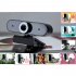 Webcam HD Web Camera Web Cam Video Chat Recording Camera Usb with HD Mic with Microphone For PC Computer black