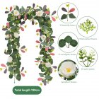 Wedding Decorations, Flower Garland, Mixed Eucalyptus Vine, 6.2 Ft Fake Vine Silk Flower Garland, Wedding Flowers Decorations For Ceremony, Garden Section B