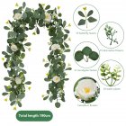 Wedding Decorations, Flower Garland, Mixed Eucalyptus Vine, 6.2 Ft Fake Vine Silk Flower Garland, Wedding Flowers Decorations For Ceremony, Garden Type A