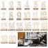 Wedding Supplies 1 to 20 Wooden Table Numbers with Holder Base for Home Decoration Catering Reception