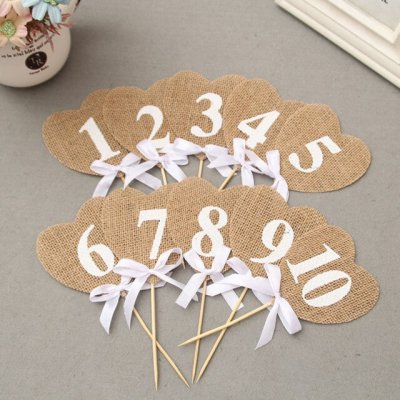 Wholesale Wedding Table Cards Jute Burlap Reception Table Card