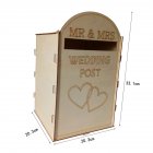 Wedding Wooden Decoration Wodden MR&MRS Heart Royal Post Style Wedding Necessities with a Key