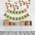 Welcome Baby Home Back Banners Supplies Happy Birthday Decorations Diy Letters Linen Pull Flags Heart Pineapple Sun Decorations Double row Merry Christmas linen