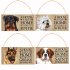 Welcome Sign Door Hanging Board Animal Print Wooden Pendant Home Decorative  Ornaments I 20 10cm
