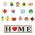Welcome  Sign Door Hanging Board Wooden Home Decorative Ornaments With Replacable Accessories JM00472 welcome