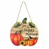 Welcome  Sign Ornaments Wooden Country Style Pumpkin Pattern Door Pendant Decoration Scarecrow