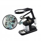 Welding Tools With 3X/4.5X/25X Magnifying Glass 3 Hand Clamp Illuminated LED Clip Holder Soldering Iron Stand