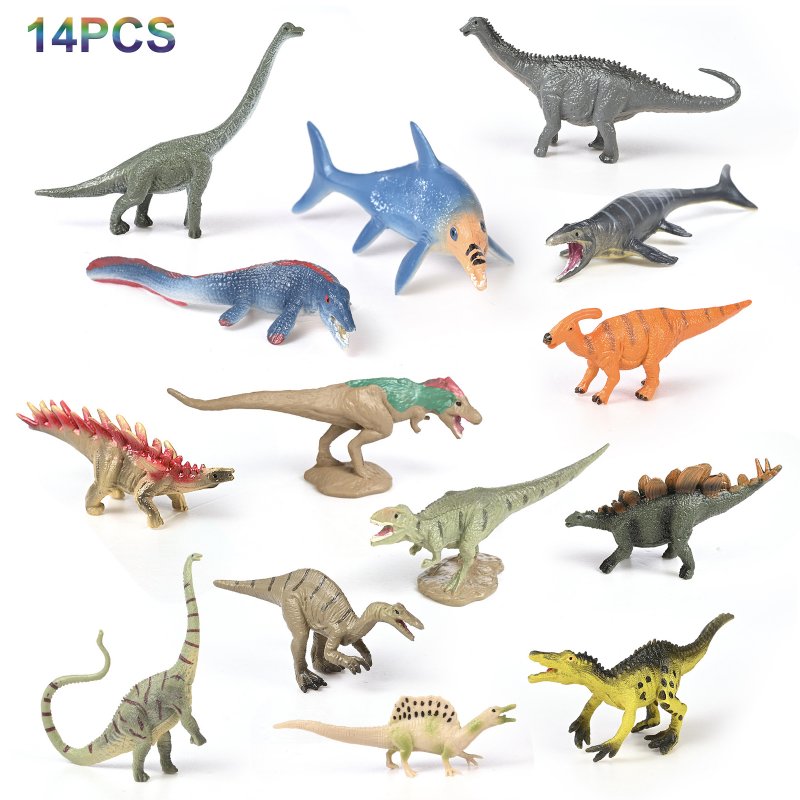 14pcs Jurassic Dinosaur Figure Doll Simulation Dinosaur Model Figurines For Kids Birthday Gifts Collection 