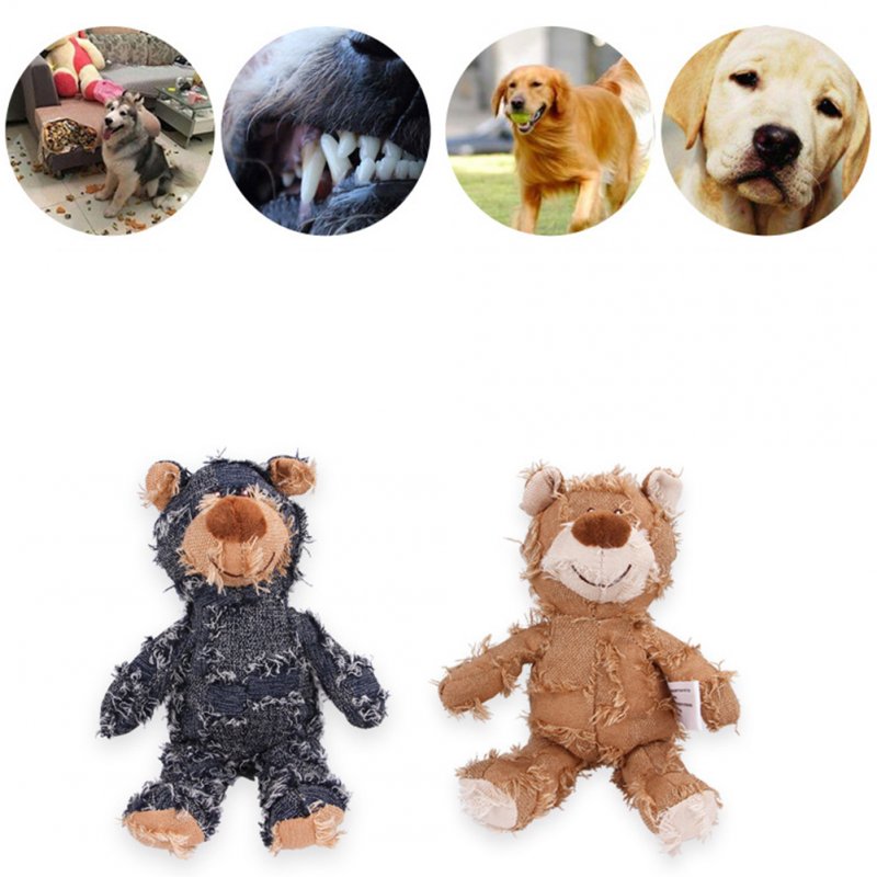 Interactive Chew Squeaky Bear Shape Doll Toy For Cat Puppy Baby Dogs Bite Molar Toy blue_large