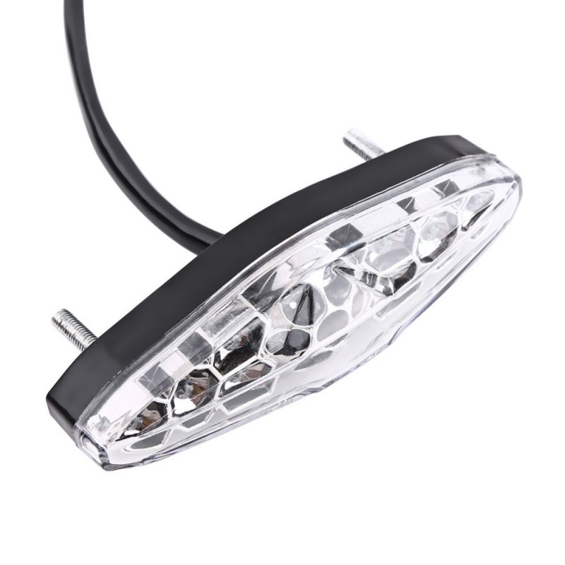 Universal LED Taillight Mesh Grill Brake Stop Lamp Motorcycle Light Plate Warning Light 