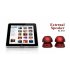 When it comes to cool gadgets for iPad  this External Speaker set for the Apple iPad cannot be beaten  These mini sized crimson red hamburger style speakers are