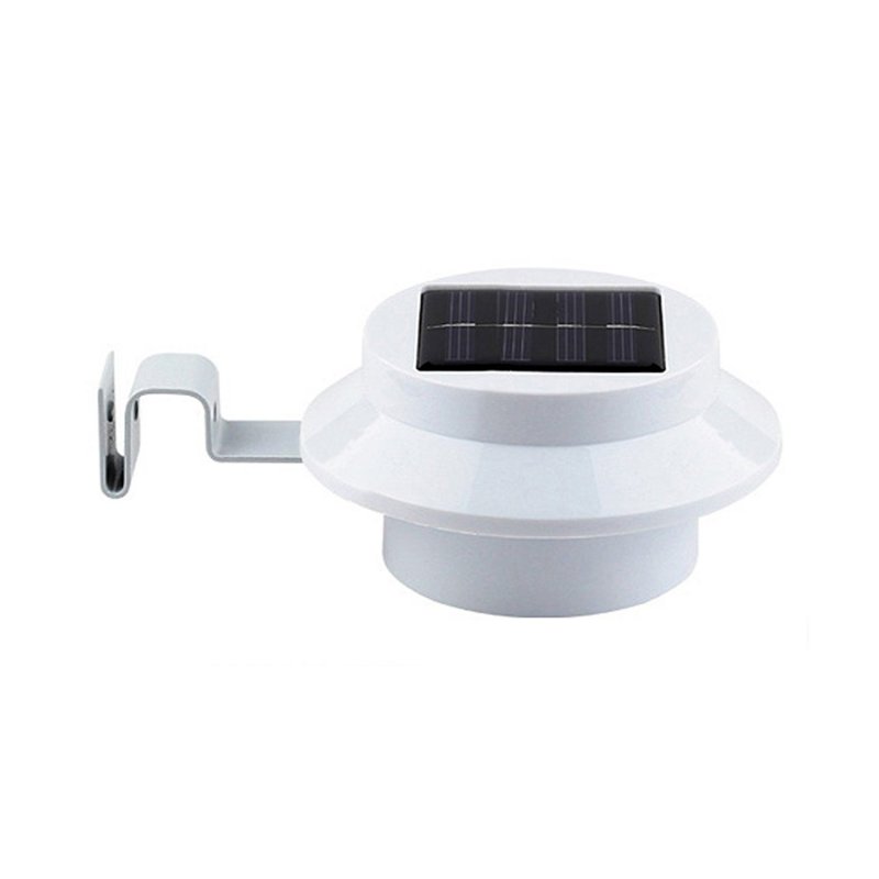 White Sun Power Smart LED Solar Gutter Night Utility Security Light for indoor outdoor permanent or portable for any house, fence, garden, garage, shed, walkways, stairs - anywhere safety lite.