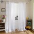 White Tulle Curtains for Bedroom Balcony Decoration Hanging Hook Style white 100   250cm