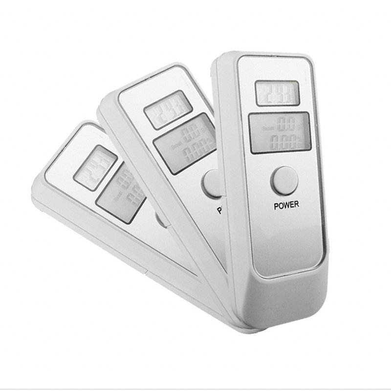 10pcs+ Breathalyzer Alcohol Tester With LCD Display