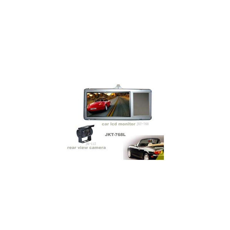 Clip-On Car Rearview Mirror Monitor With Rearview Camera
