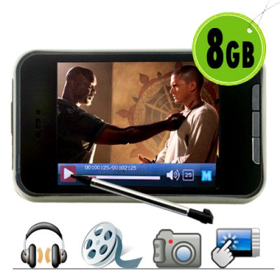 8GB Touch Screen MP4 Player with Video Camera