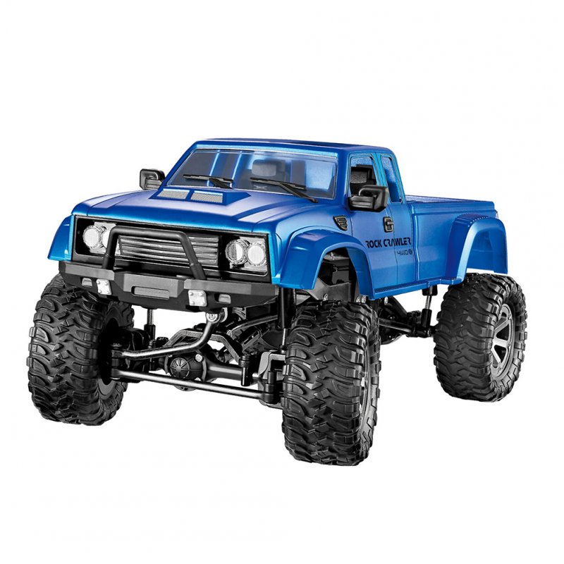 WiFi 2.4G Remote Control Car 1:16 Military Truck Off-Road Climbing Auto Toy Car Controller Toys Blue hollow tire_1:16