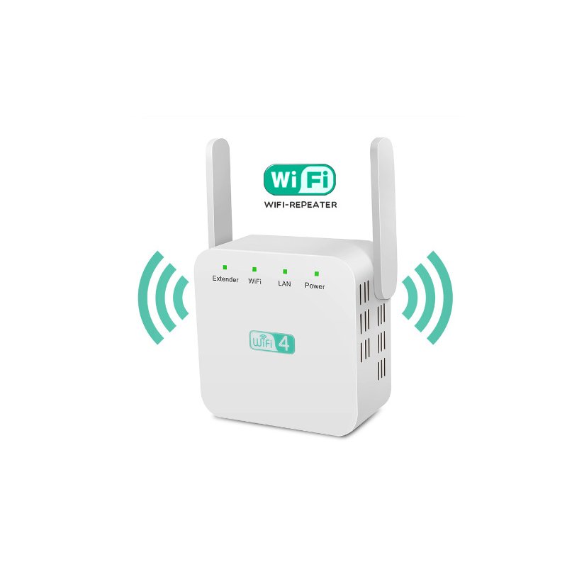 WiFi 300Mbps Amplifier WiFi  Router 2 External Antenna Wifi Range Amplifier white_Europe wire gauge