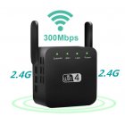 WiFi 300Mbps Amplifier WiFi  Router 2 External Antenna Wifi Range Amplifier Black_American wire gauge