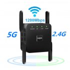WiFi Amplifier 5G 1200Mbps  WiFi Router 2 External Antenna Wifi Range Amplifier 0Mbps black European regulations