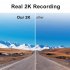 Wifi Dash Cam 2k HD Front Rear Dual Camera Screenless Driving Recorder Phone App Interconnected Car Dvr Black